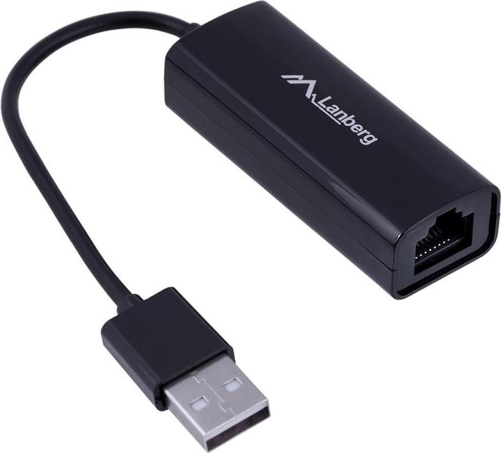 Produktbild Lanberg NC-0100-01 Kabelschnittstellen-/Gender-Adapter USB-A RJ-45 Schwarz (USB, RJ45 (1x))