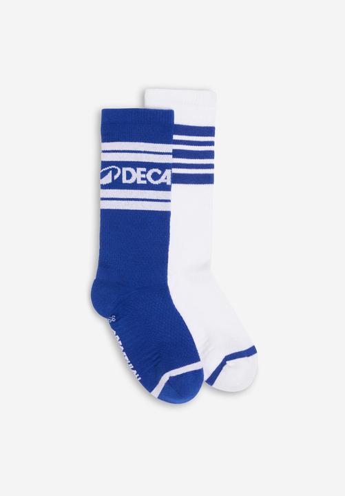 Image du produit Decathlon Chaussettes mi-mollet, bleu et blanc, lot de 2 (39, 42)