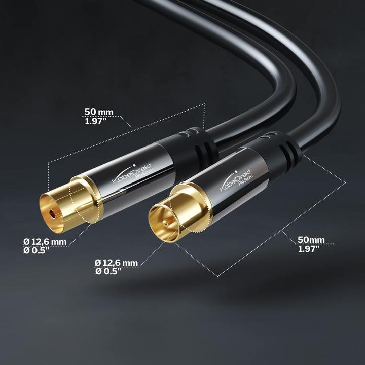 Produktbild KabelDirekt 4K TV Antennenkabel für digitales & analoges Fernsehen (Antennenkabel)