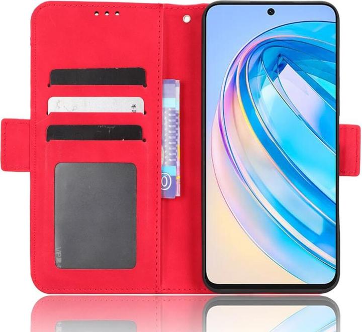 Immagine prodotto Cover-Discount Honor X8a - Custodia con molti scomparti per carte di credito rosso (Honor X8a)