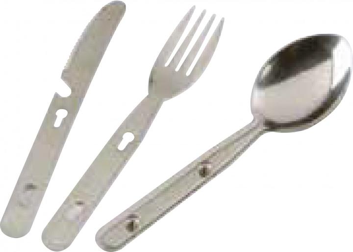 Ibili Besteck zum mitnehmen Edelstahl 17,5 cm Ideal für Camping und Outdoor Aktivitäten