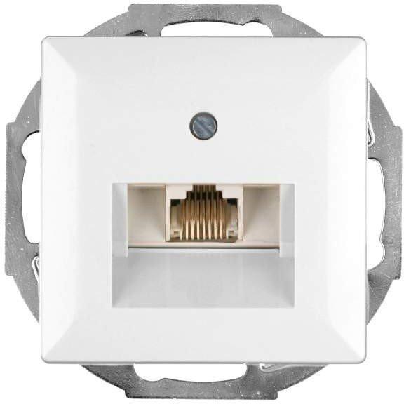 Produktbild Abex Gniazdo RJ45 komputerowe pojedyncze nieekranowane 6Cat biały