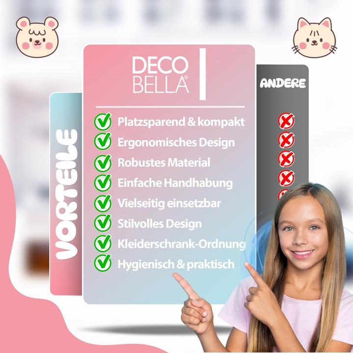 Actual product image DecoBella Kleiderbügel für Baby & Kinder (6 x)