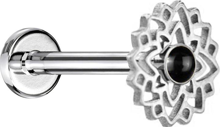 Immagine prodotto Star Piercing Maschera antigas nera a tunnel svasato (senza ottone, Mnerale, Acciaio chirurgico 316L)