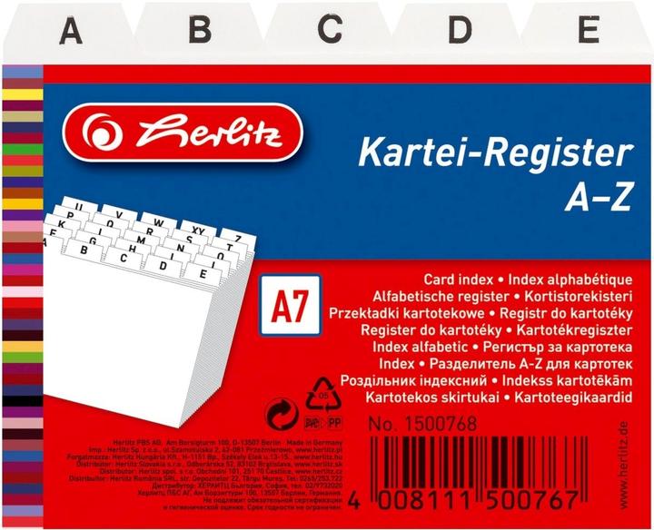 Herlitz Card index A (A7, 25 x)