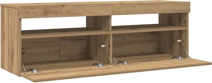 Actual product image VidaXL TV Schrank Lowboard Fernsehschrank Fernsehtisch mit LED Artisan-Eiche (120 x 35 x 40 cm)