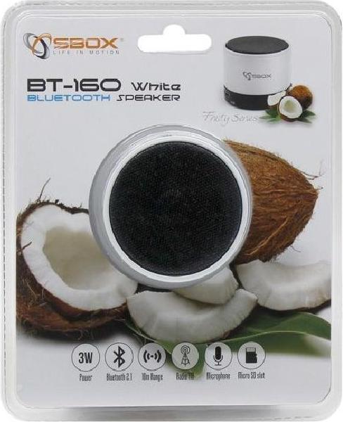 Actual product image Sbox BT-160 white (Rechargeable battery operated)