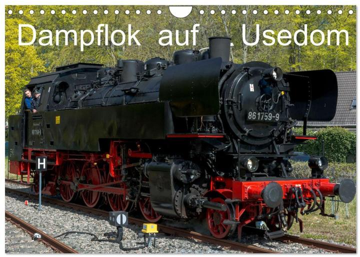 Actual product image Dampflok auf Usedom (Wandkalender 2025 DIN A4 quer), Monatskalender (A4)