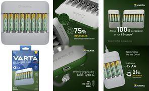 Produktbild Varta Eco Charger Multi (1 Stk., HR6, AA, AAA, 1600 mAh, Ladegerät inkl. Akku)