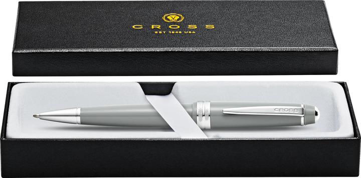 Produktbild Cross Drehkugelschreiber Bailey Light Grau-Lack Geschenkbox (Grau-Lack, 1 x)