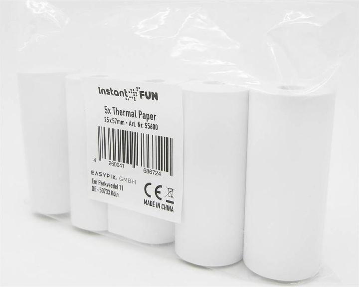 Actual product image Easypix InstantFUN 5x Thermal Printing Paper Rolls