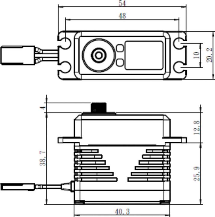 Produktbild Savöx sw-2290sg (7,4v/55kg/0,13s) digital hv servo wasserdicht black line