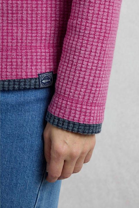 Actual product image Weird Fish Womens/Ladies Beye Grid Eco Friendly Quarter Zip Fleece Top (42 D)