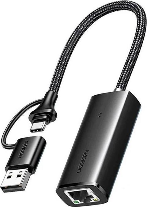 Ugreen 15638 USB-C/USB-A Αντάπτορας Δικτύου για Ενσύρματη σύνδεση Ethernet