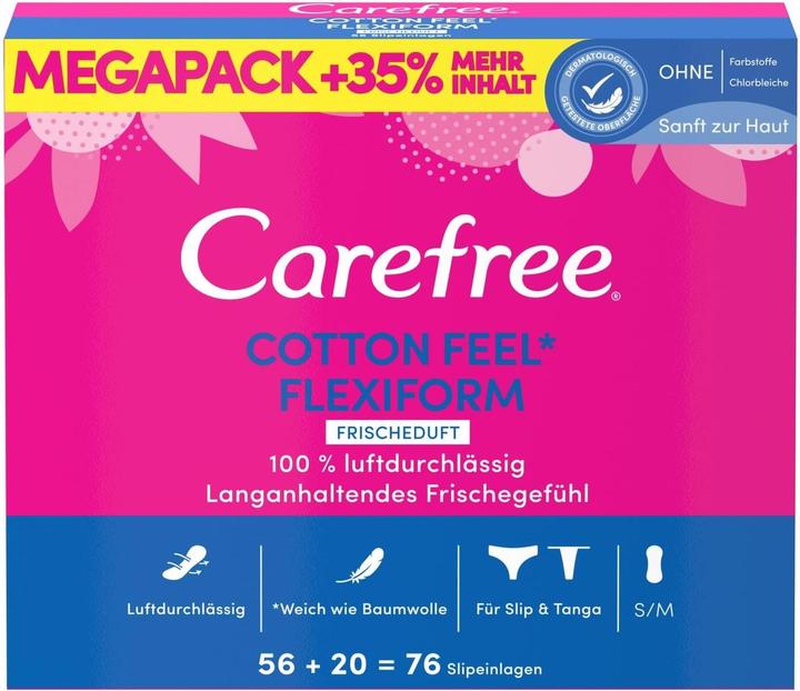 Carefree Cotton Feel Flexiform (76 x, Slipeinlagen)