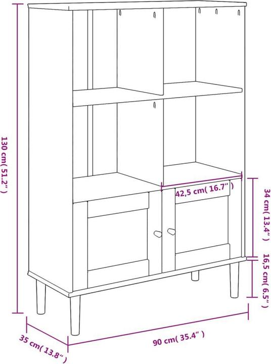 Actual product image VidaXL Banana (90 x 35 x 130 cm)