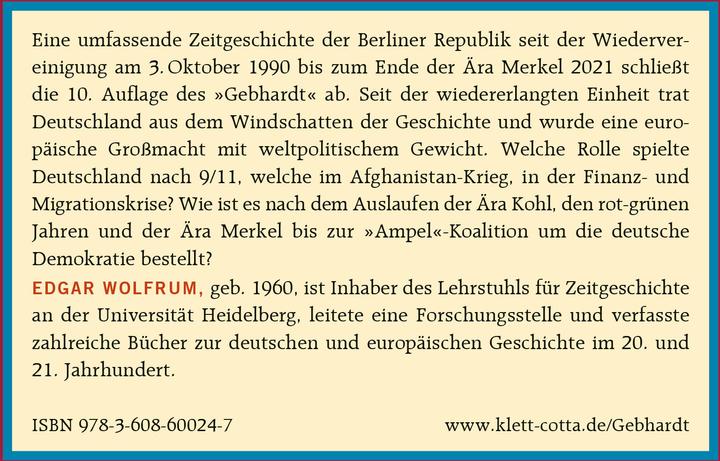 Actual product image Gebhardt Handbuch der Deutschen Geschichte / Gebhardt: Handbuch der deutschen Geschichte. Band 24 (German, Edgar Wolfrum, 2024)