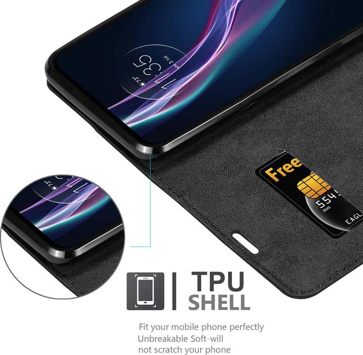 Actual product image Cadorabo Book Invisible Magnet Cover (Motorola One Fusion+)