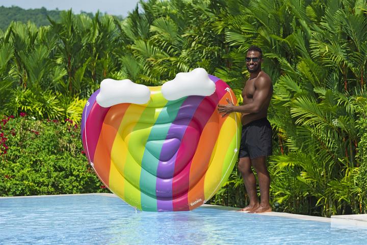 Actual product image Bestway Rainbow Dreams™ 2-Person Inflatable Pool Island 1.75 m x 1.63 m