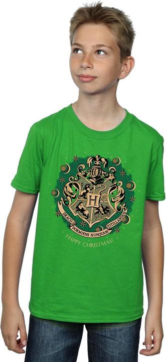 Actual product image Boys Wreath Cotton Christmas T-Shirt (140, 146)