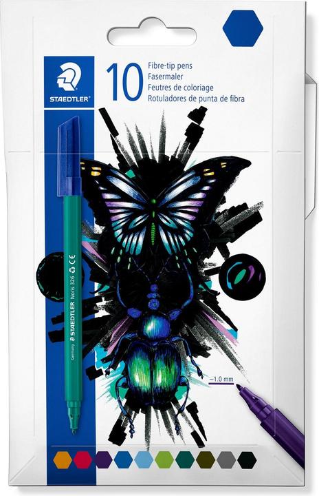 Image du produit Staedtler Feutres de coloriage cool & cute Lot de 10 dans un étui en carton retail (Multicolore, 10 x)