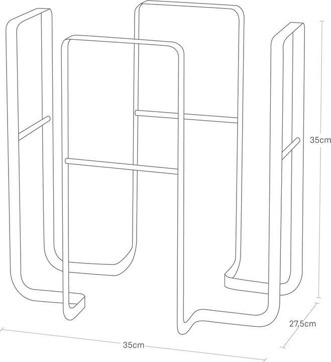 Actual product image Yamazaki TOWER magazine rack (35 x 30 x 36 cm)