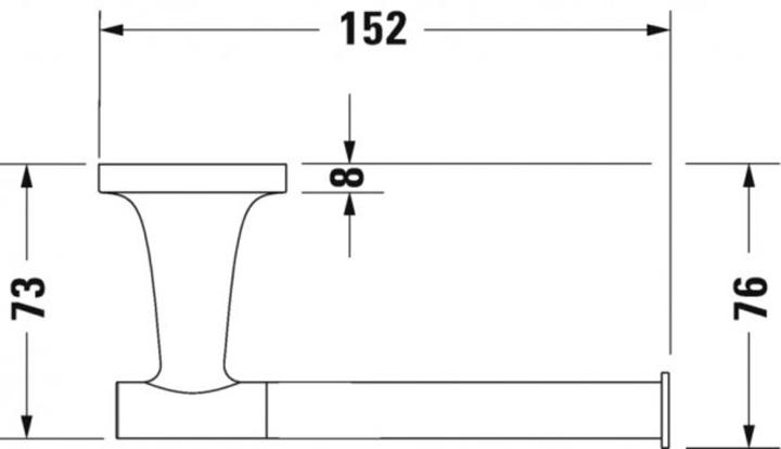 Actual product image Duravit Starck T paper roll holder, lateral, 009937