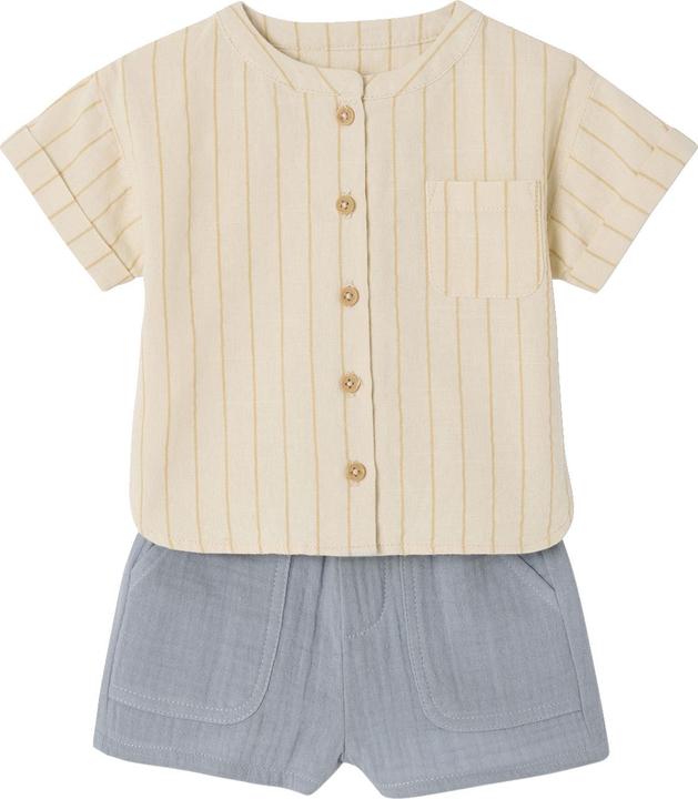 Produktbild Vertbaudet Baby-Set: Hemd in Leinenoptik & Shorts (86)