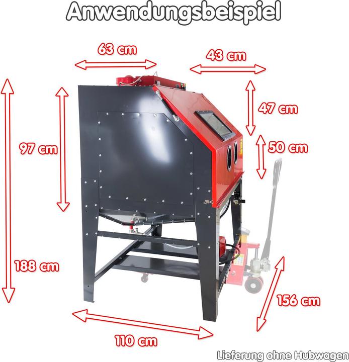 Produktbild Dema Sandstrahlkabine SK 1200l XXL Profi (5.50 Bar, 400 l)