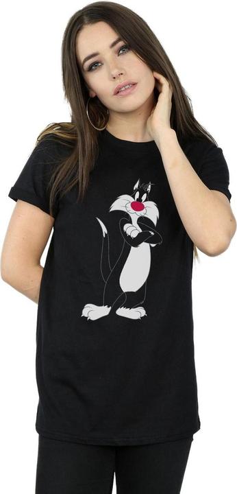Actual product image Looney Tunes Womens/Ladies Sylvester Crossed Arms Cotton Boyfriend T-Shirt (M)