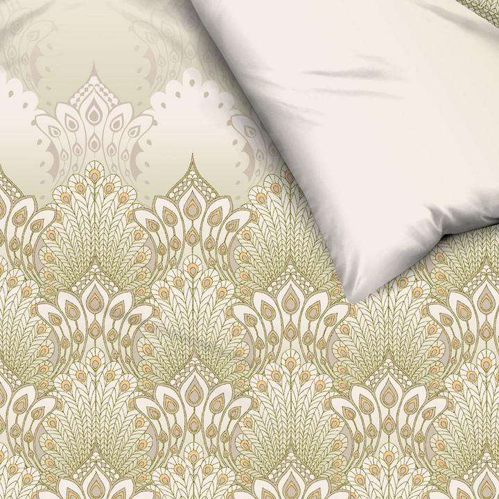 Image du produit Kaeppel Parure de lit castor Venice olive (Housse de couette, 135x200 cm, 80x80 cm)