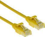 Actual product image Yellow 3 meter LSZH U/UTP CAT6 datacenter slimline patch cable snagless with RJ45 connectors (U/UTP, CAT6, 3 m)