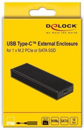 Productafbeelding Delock Externe USB Type-C™ Combo behuizing voor M.2 NVMe PCIe of SATA SSD. (M.2 2230, M.2 2242, M.2 2260, M.2 2280)