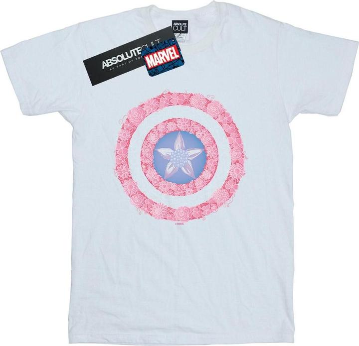 Produktbild Captain America Flowers Shield TShirt (XL)
