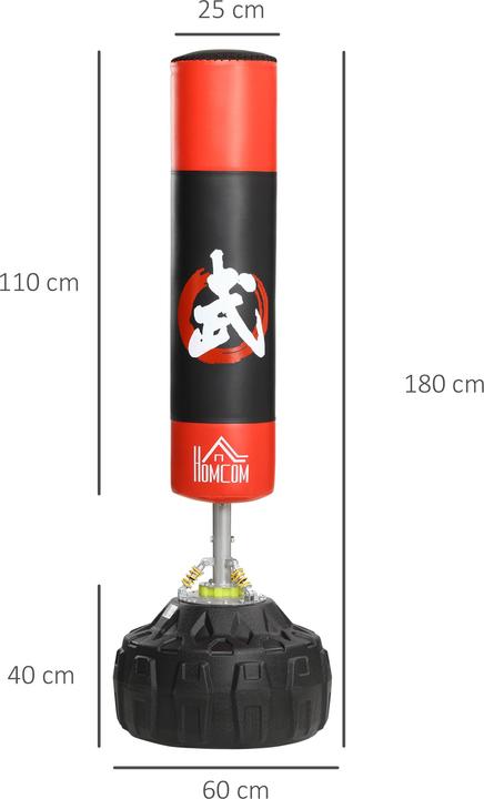 Image du produit Homcom Sac de frappe sur pied avec pied en forme de pneu (60 cm, 10 kg)