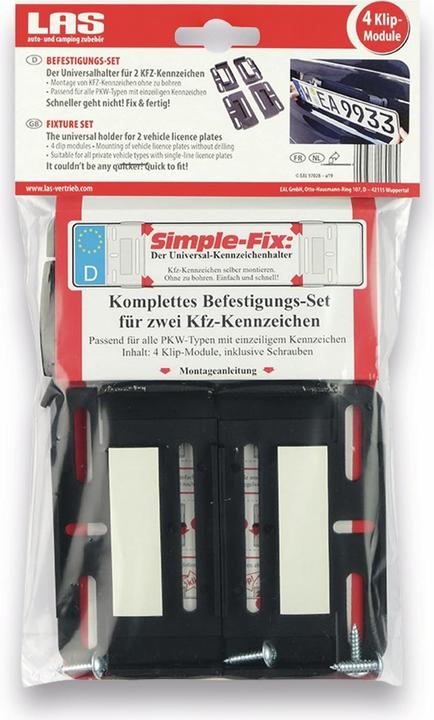 Immagine prodotto Eufab Porta targa (L x P x A) 2 x 16 x 27 cm (Frontale, Universale)