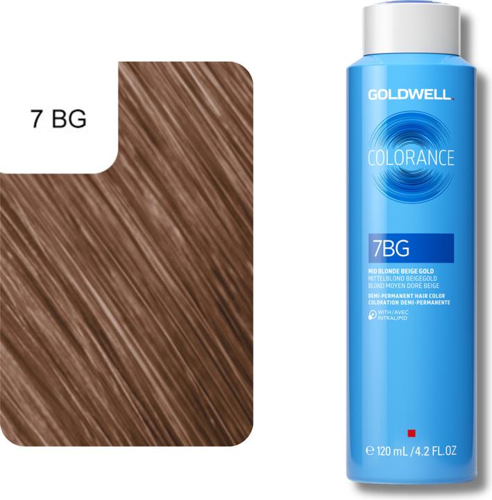 Produktbild Goldwell COLORANCE demi-permanent hair color #7BG 120 ml (7BG 	mittelblond beigegold)