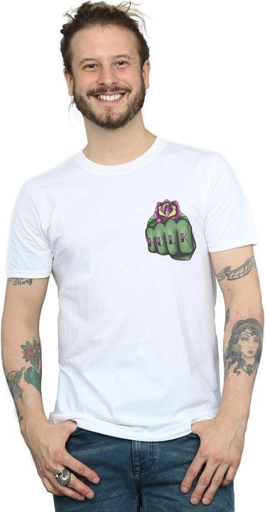 Immagine prodotto Hulk Tattoo Fist Breast Print Maglietta Uomo (L)