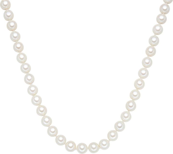Rafaela Donata Damen Sterling Silber Muschelkernperle silber 45,0 cm Basiskette + 5,0 cm Verlängerung - 30466 (Sterling Silber)