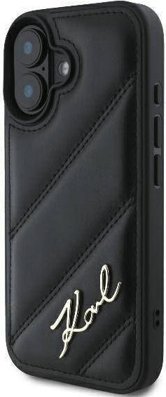 Image du produit Karl Lagerfeld KLHCP16SPQDSMGK iPhone 16 6.1" czarny/black hardcase Quilted Signature (Apple iPhone 16)