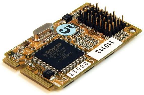 Produktbild StarTech 4 Port Seriell RS232 Mini PCI Express Karte mit 16650 UART - Serielle 4 Port RS-232 / DB9 mini PC...