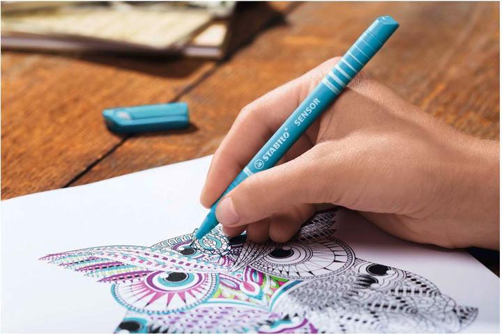 Actual product image STABILO SENSOR F Finliner with spring-loaded sharpener (8 colours, 8 x)