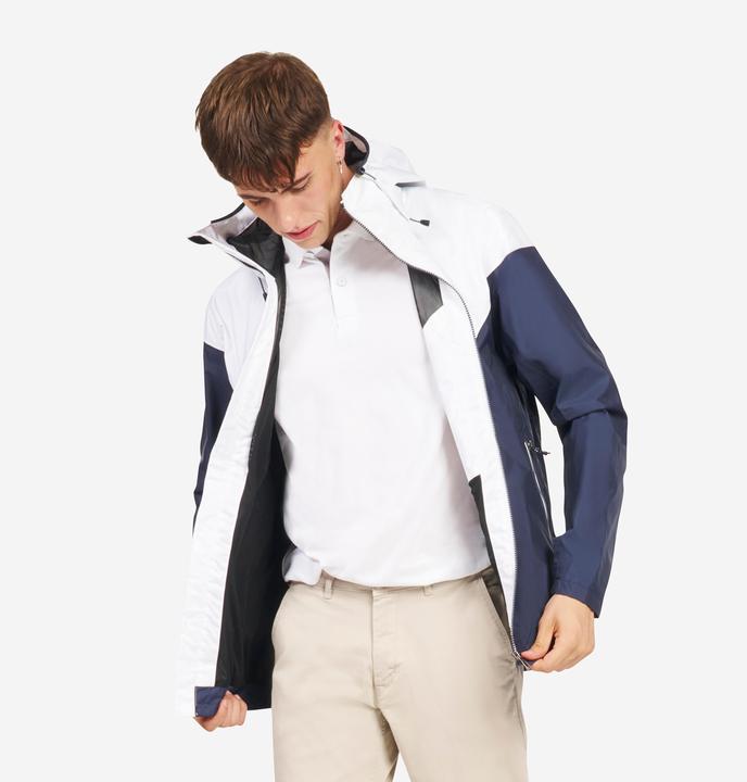 Tribord Men’s sailing waterproof jacket - Sailing 100 navy white