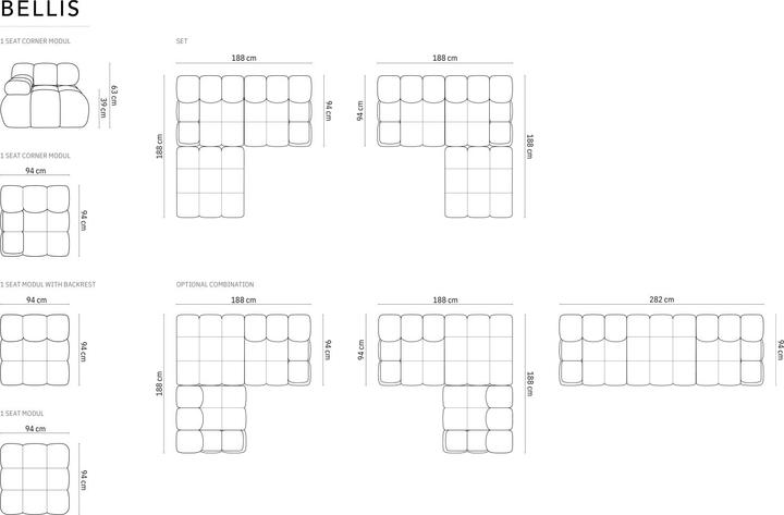 Produktbild Micadoni Bellis (4-Sitzer, 3-Sitzer, 2-Sitzer)