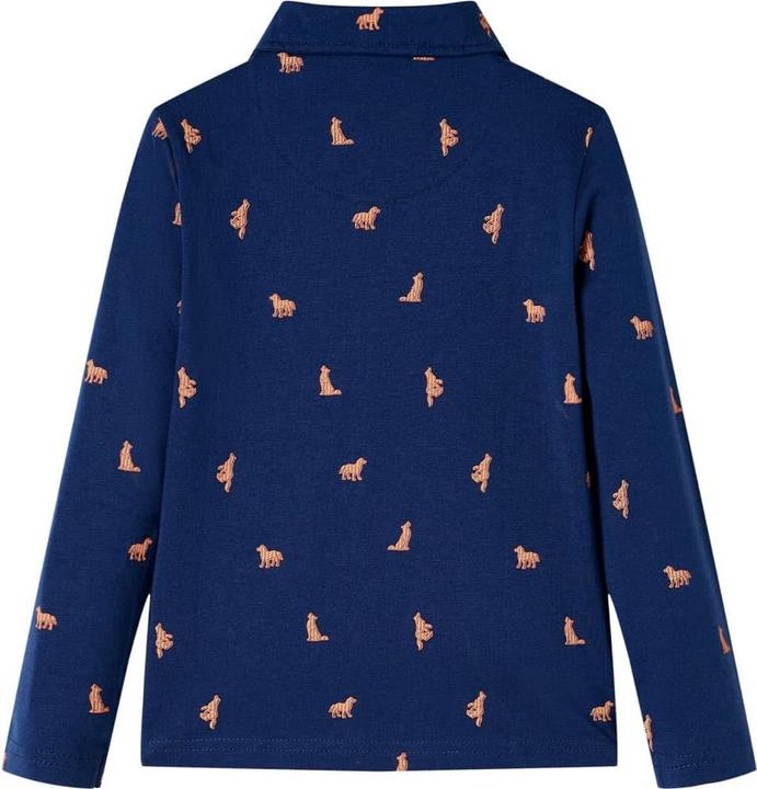 Actual product image VidaXL Children's shirt navy blue 116,Material: 100 % cotton,Colour (116)