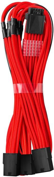 Produktbild CableMod Pro ModMesh 12VHPWR auf 3x PCI-e Verlängerung - 45cm, rot