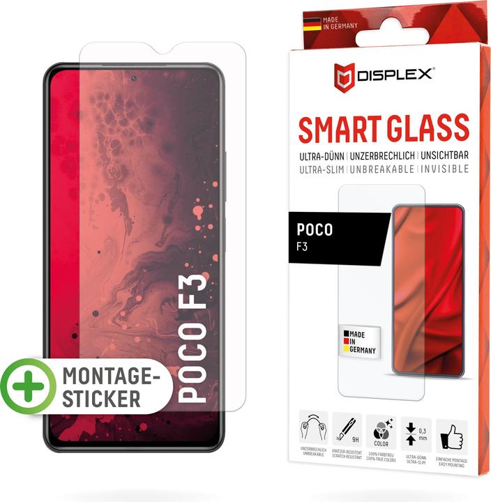 Immagine prodotto Displex Smart Glass, Displayschutzfolie (1 Pezzo/i, Xiaomi Poco F3)