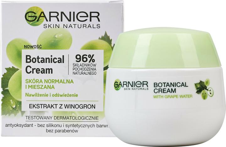 Garnier Botanical Cream Moisturizing Cream For Scores Normal Andended Extract From Grapes 50Ml (50 ml, 24h Creme)