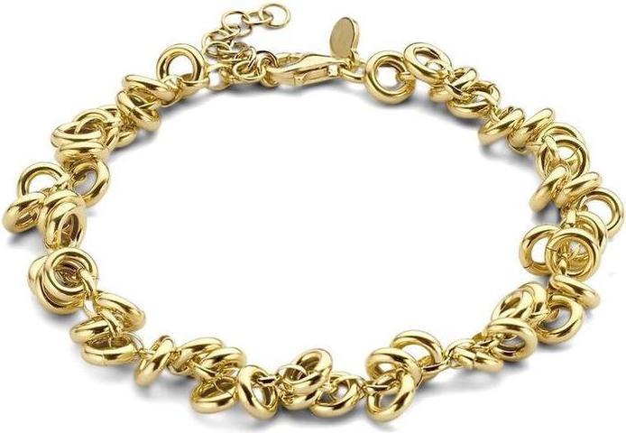 Casa Jewelry Casa -Schmuckarmband Jada - Gold vergoldet (17 cm, Silber)