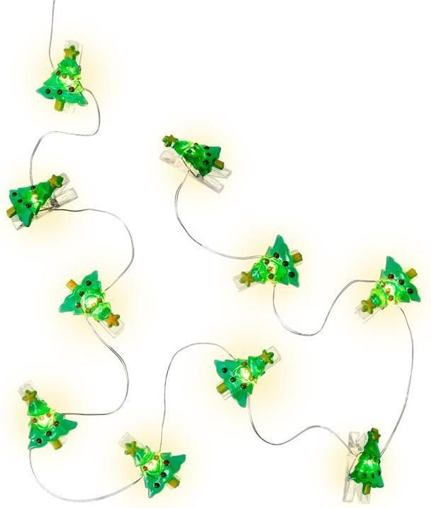 Image du produit Goobay Guirlande lumineuse à 10 photoclips LED "Sapin de Noël (1.40 m)